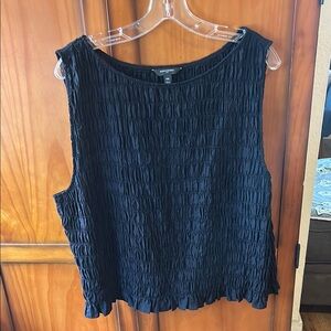 Banana Republic Black Smocked Sleeveless Tank